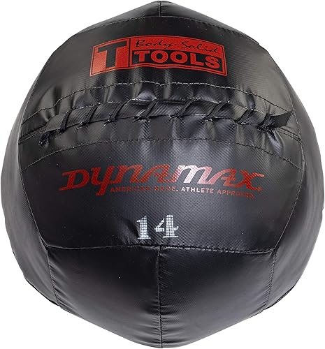 Body-Solid Tools Dynamax Premium Soft Medicine Ball Non Bouncing Wall Balls for Strength Training, Weight Loss Workout, Core Exercise and Home Gym
