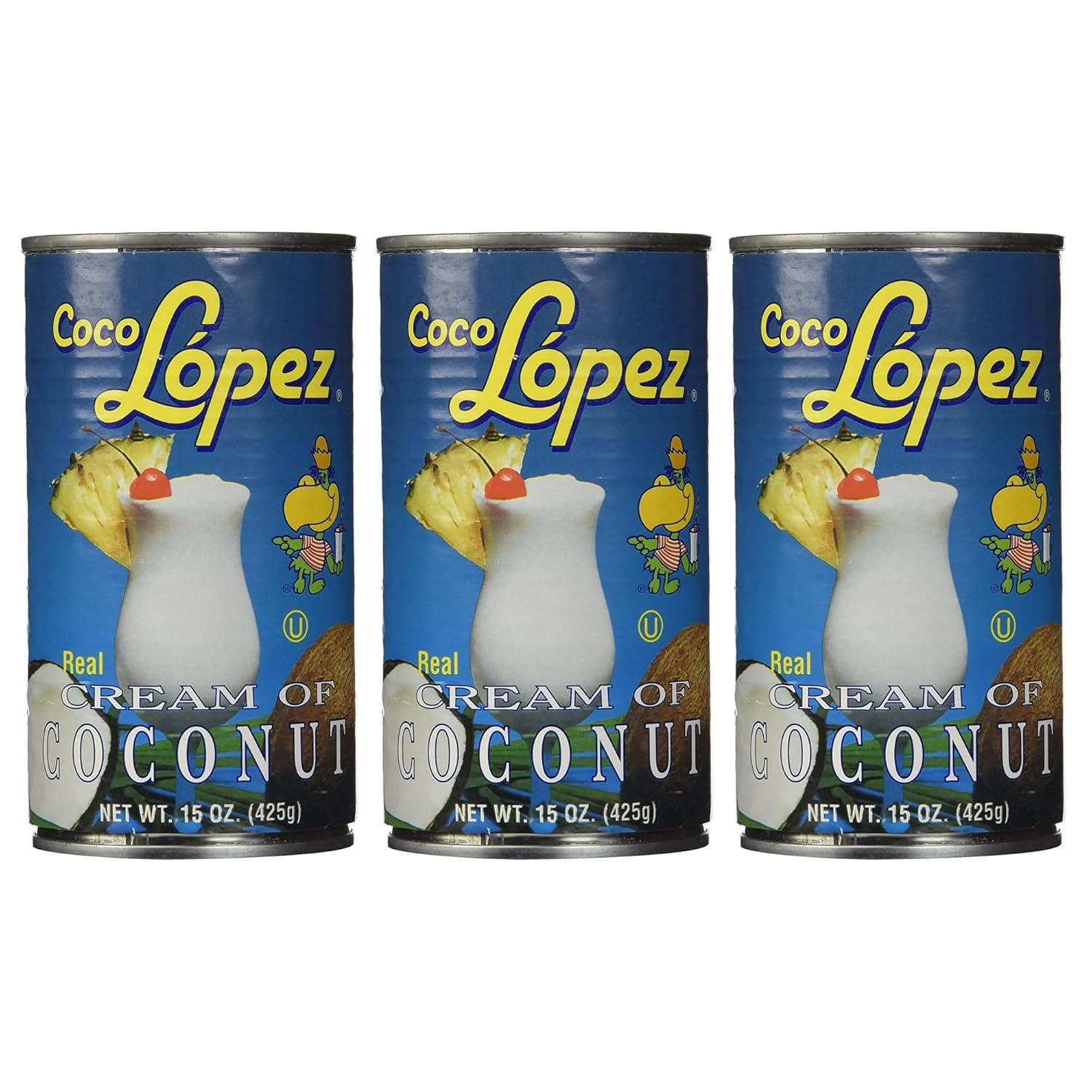 Cream of Coconut 15 oz Can | Made from Sun-Ripened Caribbean Coconuts | Perfect for Piña Coladas, Smoothies & Tropical Drinks (Pack of 3)
