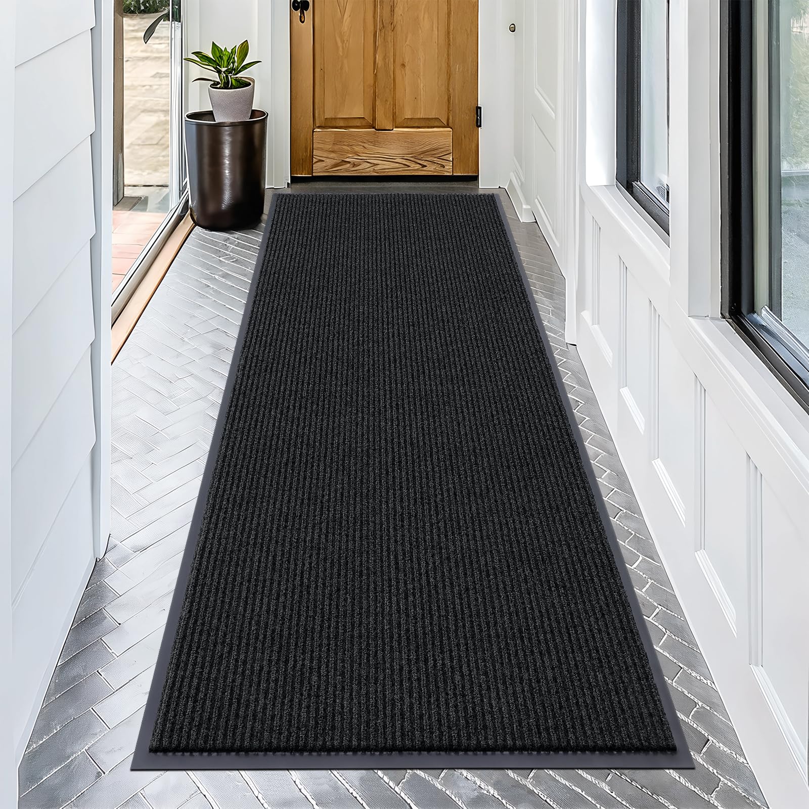 OLANLY Front Door Mat Indoor Outdoor Entrance, Waterproof Heavy Duty Doormat, Fade Resistant, Low Profile, Easy Clean Patio Porch Welcome Floor Mats for Entry, 29.5x17, Beige — view 156