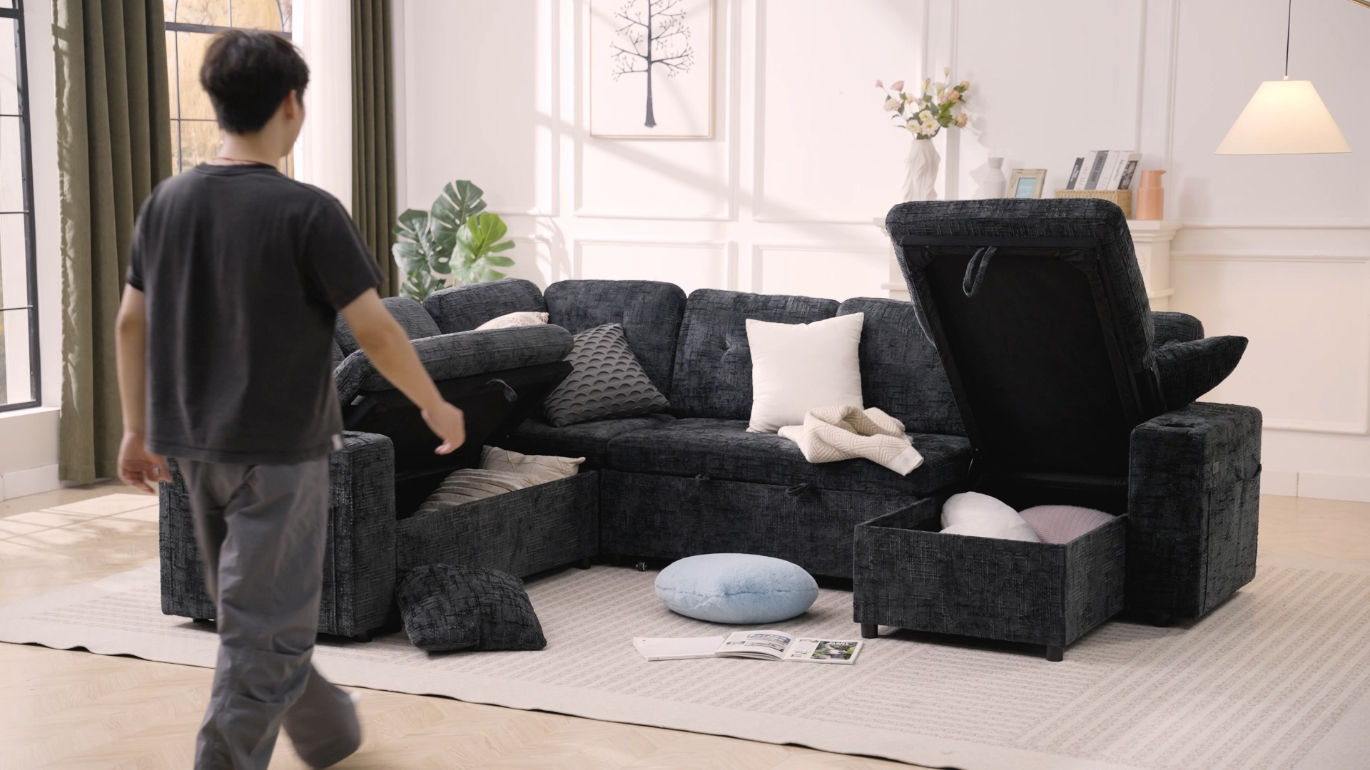 ソファ・ベンチ Sofa bed Amazon.com: Bonroyo 4 in 1 Sleeper Sofa Bed, 90 Inch Pull Out
