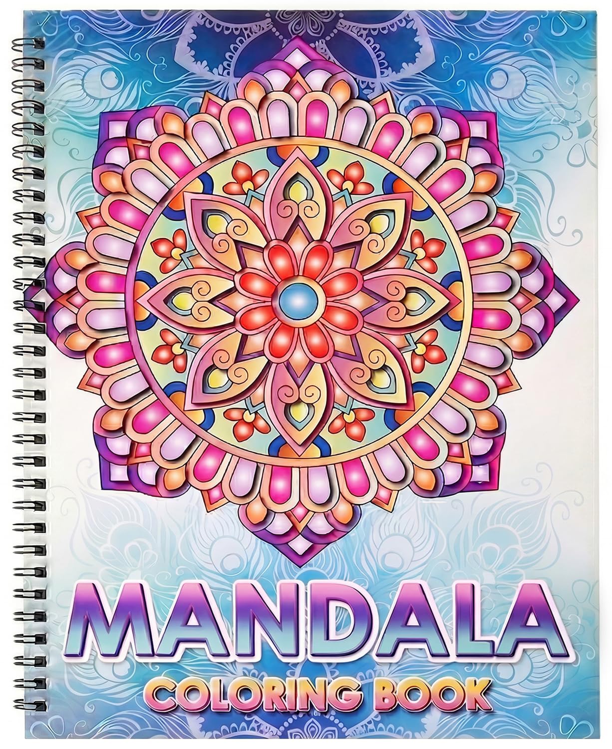 Pobuu Malbuch für Erwachsene, 60 Seiten, Mandalas, Tier- und Blumenmuster, Spiralbindung, Malbücher für Erwachsene, Entspannung, Angstlinderung, Geschenke für Frauen