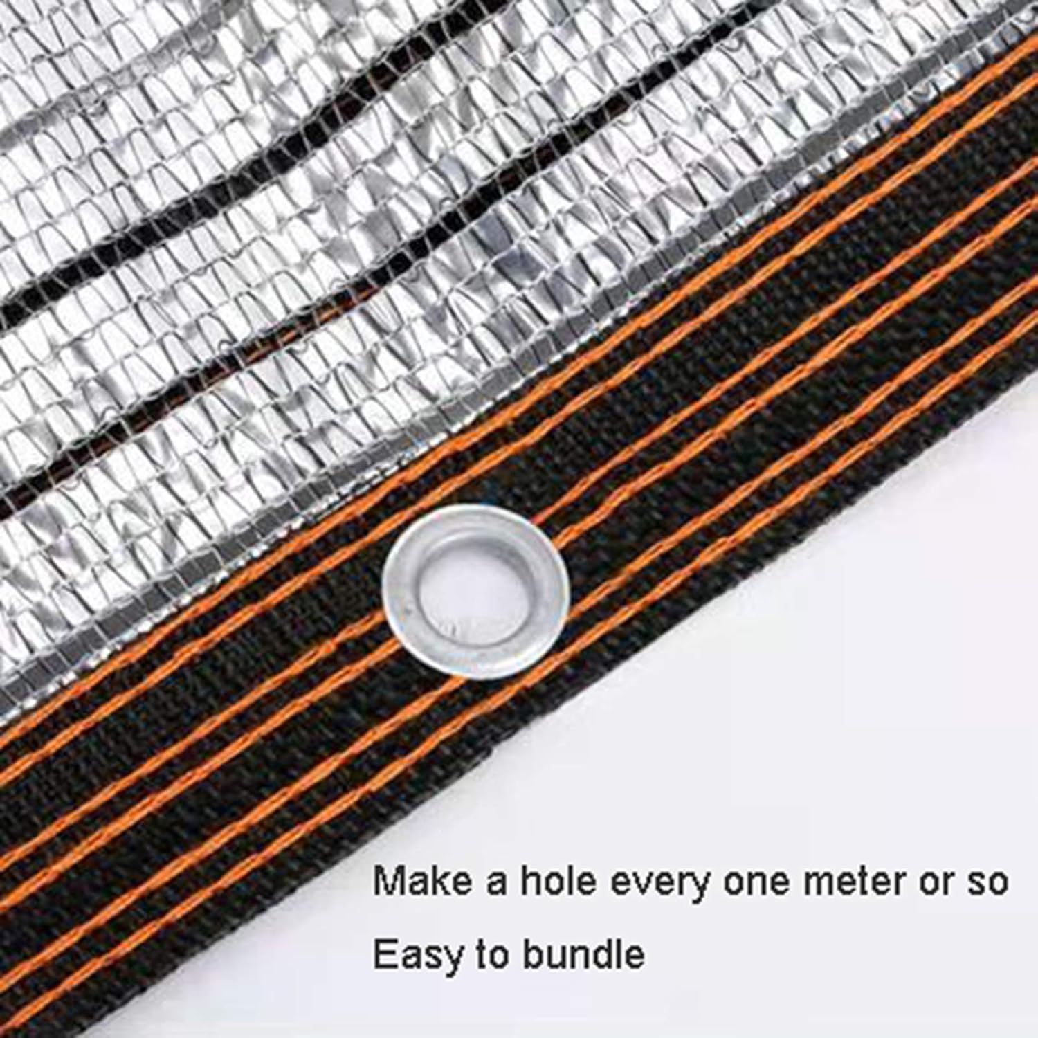 Shade Net,Shade Mesh,Shade Sail Net,Aluminum Foil Shade Cloth, 75% Sunblock Shading Netting for Patio Garden Balcony, Silver Heat Insulation Net,2 * 9m (6.56 * 29.53ft)