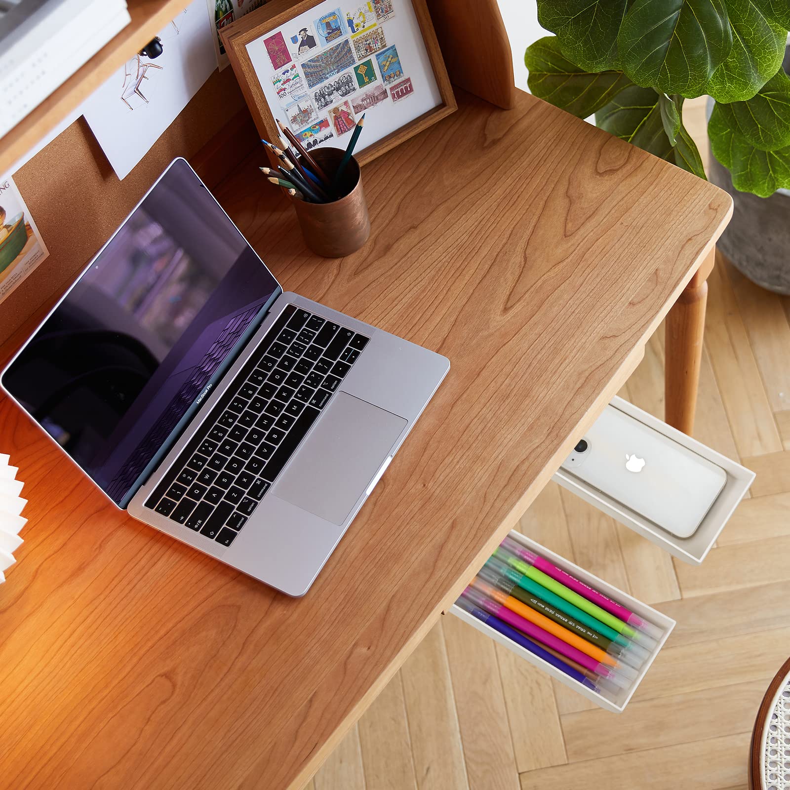 Nayubo Tiroir Auto-Adhésif Sous Le Bureau Pour Bureau Maison