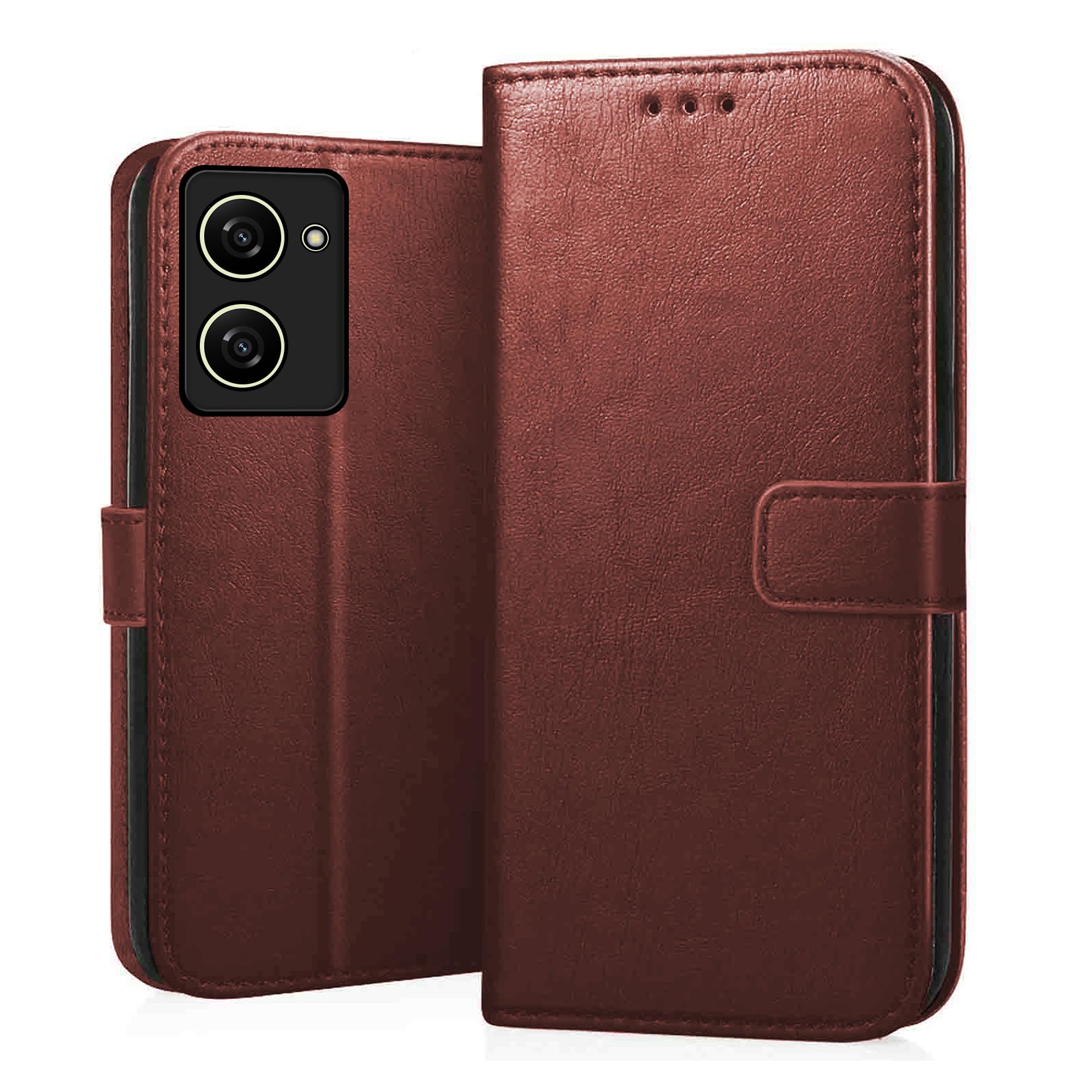 CEDO Vivo T3 Lite/IQOO Z9 Lite (5G) Flip Cover | Leather Finish | Inside Pockets & Inbuilt Stand | Shockproof Wallet Style Magnetic Closure Back Case Flipcover (Brown) (B0DCC3XSFQ) Amazon Price History, Amazon Price Tracker