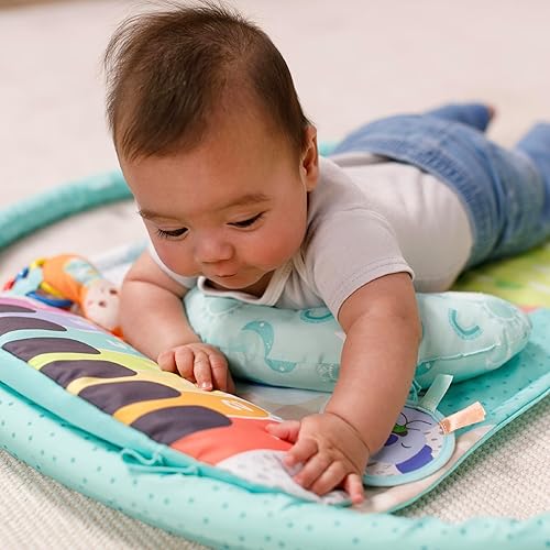Miniatura 12 de Infantino Kick 'n Keys - Piano musical 7 en 1, gimnasio de actividades con posicionador de asiento, 7 modos de juego, tiempo boca abajo y juguetes