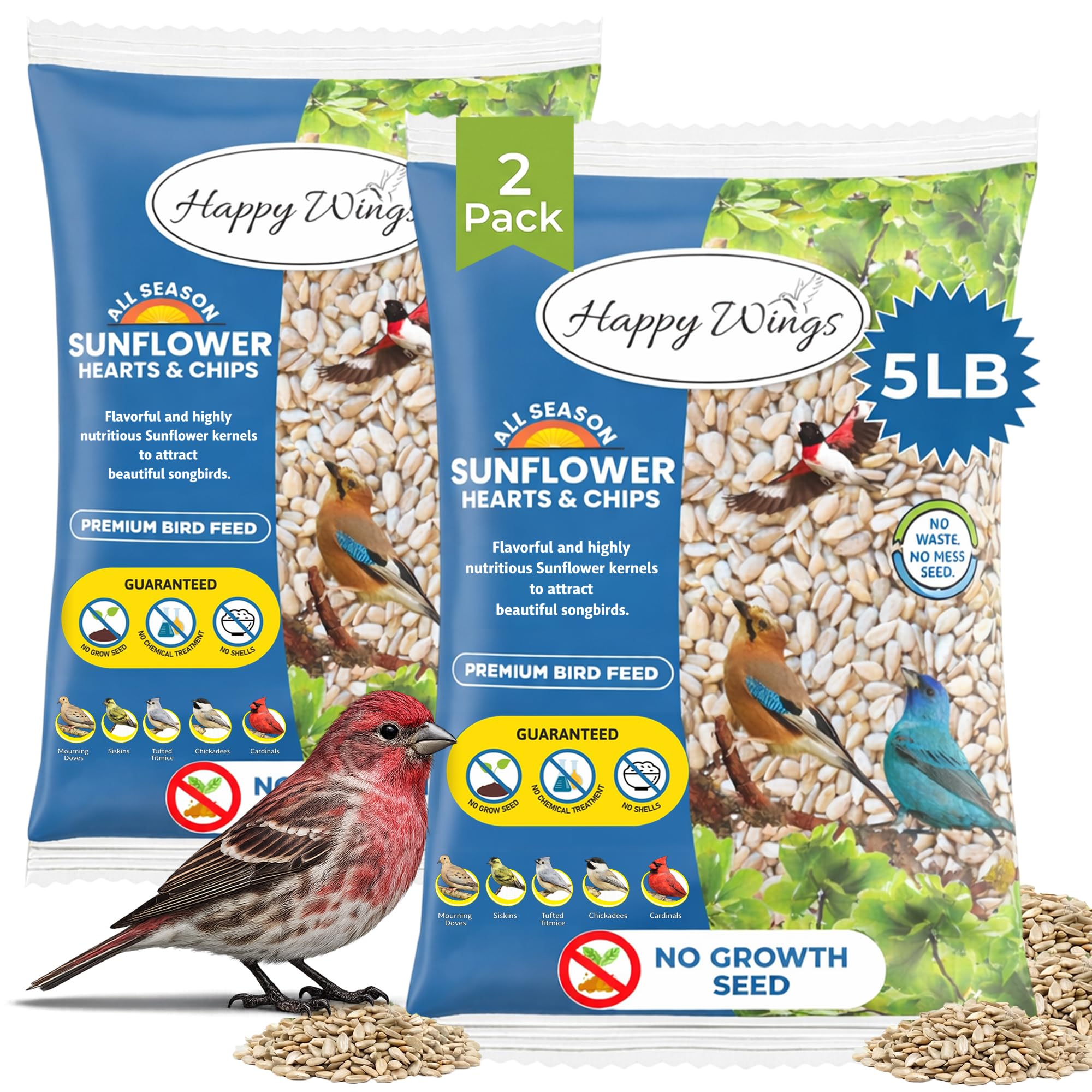 Happy Wings Sunflower Hearts 2-Pack