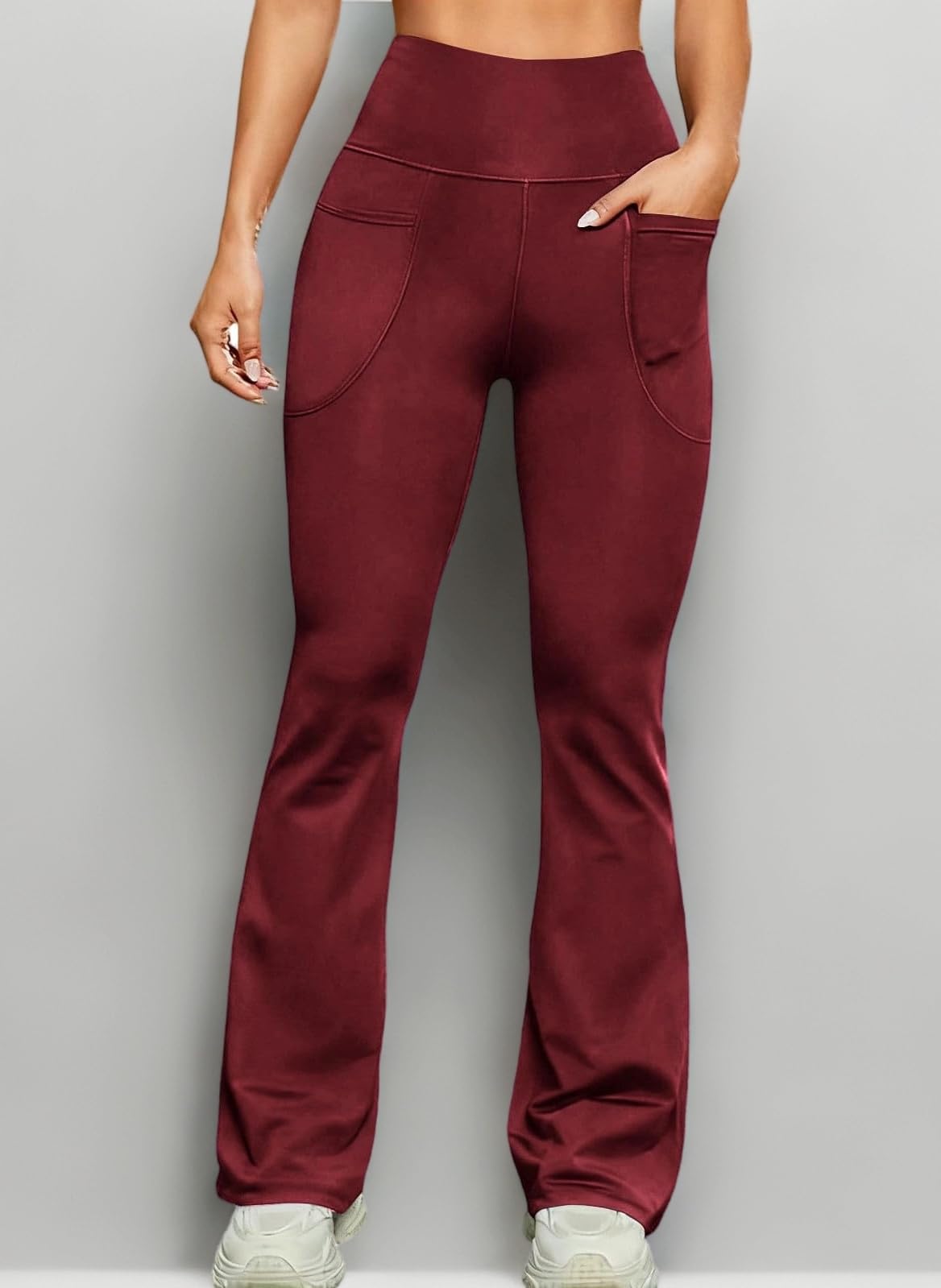 Women's Casual Joggers Sweatpants Solid Color Drawstring High Waist Wide Leg Pants with Pockets Womens Wide Leg Sweatpants Elastic High Waisted Drawstring Loose Fit Pants Casual Solid Color Joggers