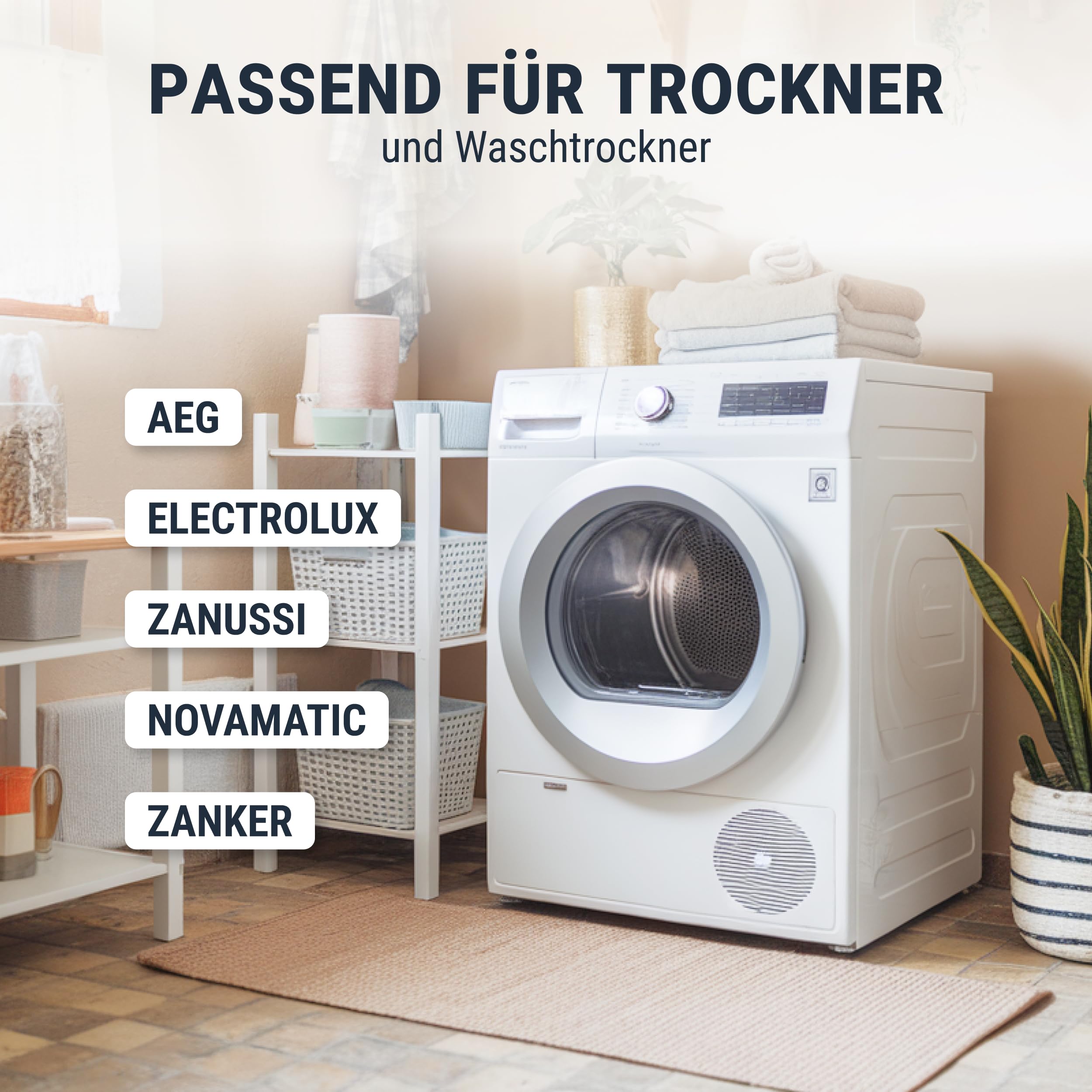 Flusensieb Filtertasche für Trockner Ersatz für AEG Electrolux 8588074539012/8074539019 Waschtrockner Wäschetrockner