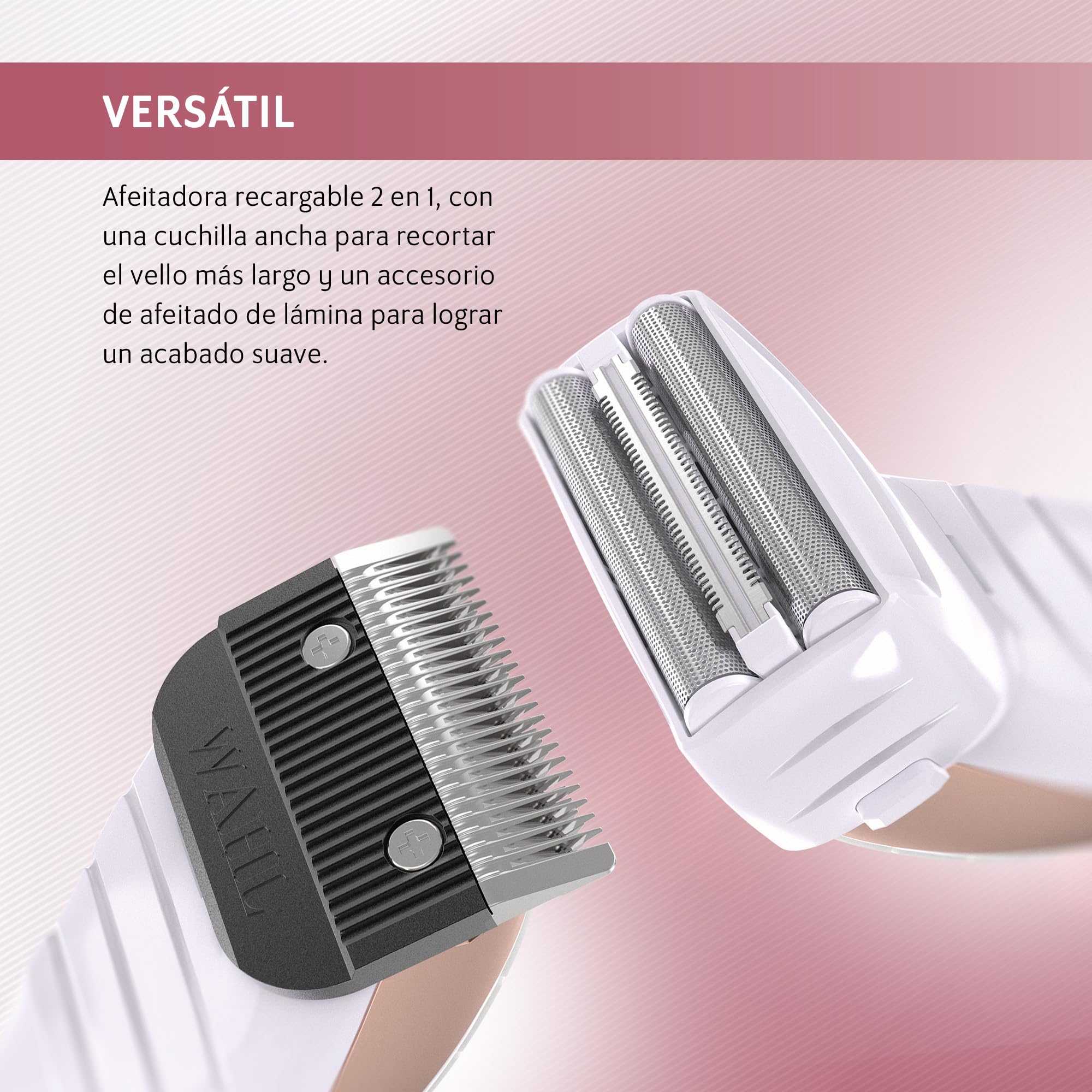 Wahl Shave & Smooth Aparato de Aseo 2 en 1 con Perfilador de Cejas