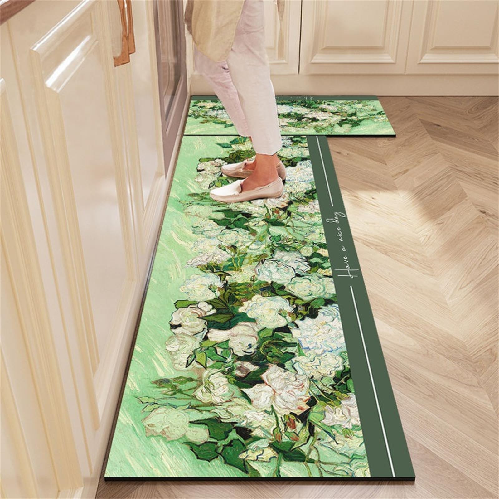 Tapis de cuisine antidérapant et lavable pour éliminer les taches de graisse et l'humidité