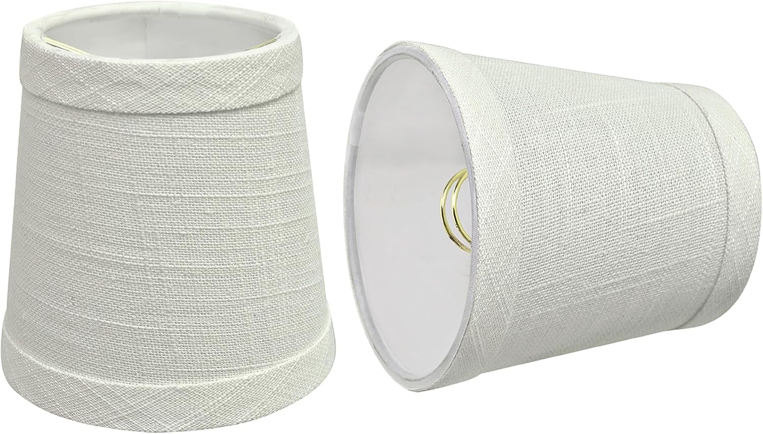 Aspen Creative 32713-2B, Empire Clip-On Chandelier Lamp Shade, Off White, 3\" Top x 4\" Bottom x 4\" Slant Height