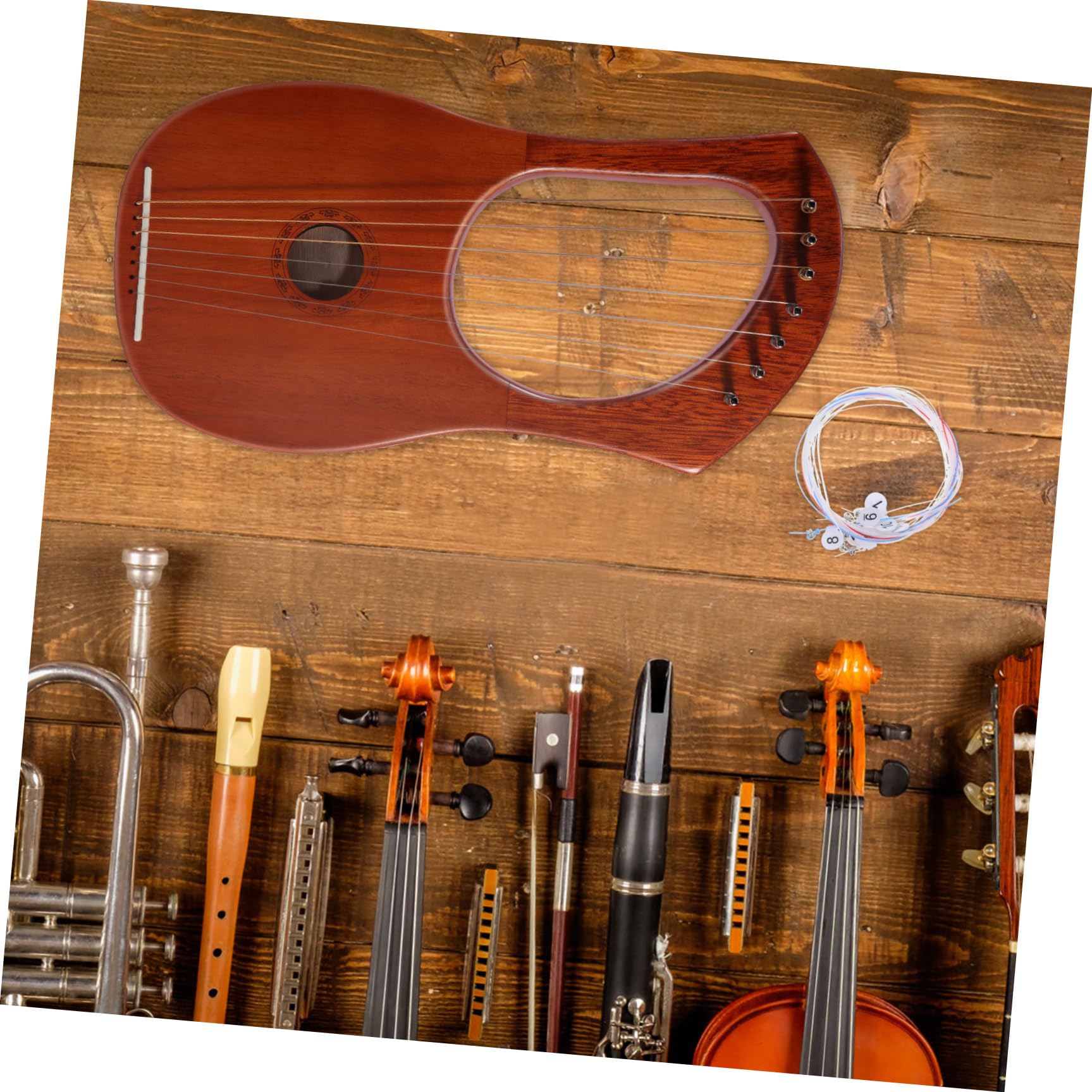 ibasenice 5juegos Cuerdas De Lyra De Nylon Marcadores Numéricos Accesorios De Reemplazo Para Instrumentos Musicales Cuerdas Resistentes y Duraderas