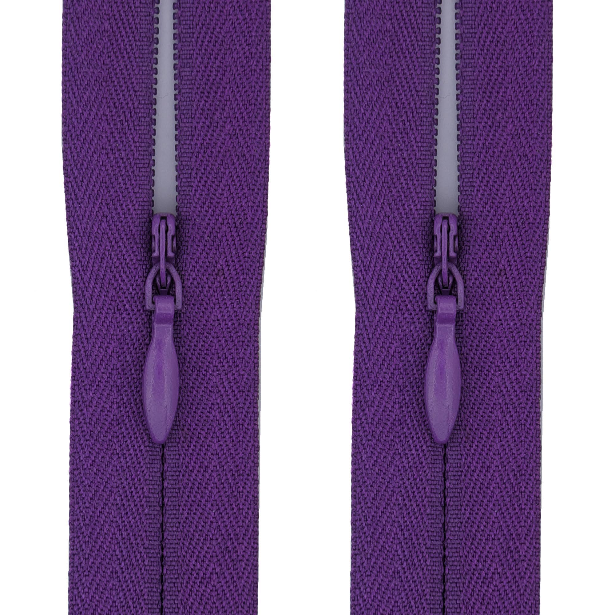 #3 Invisible Zips, 2 Pack, 20 Inch, Amethyst Purple