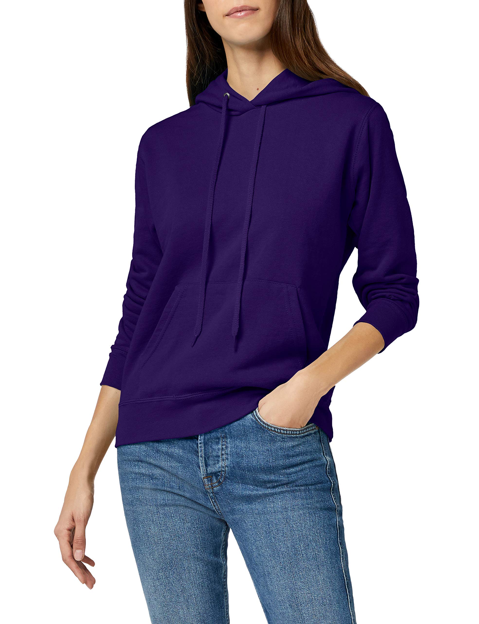 FRUIT OF THE LOOM Men's Pull-over Classic Hooded Sweat, Purple, M UK