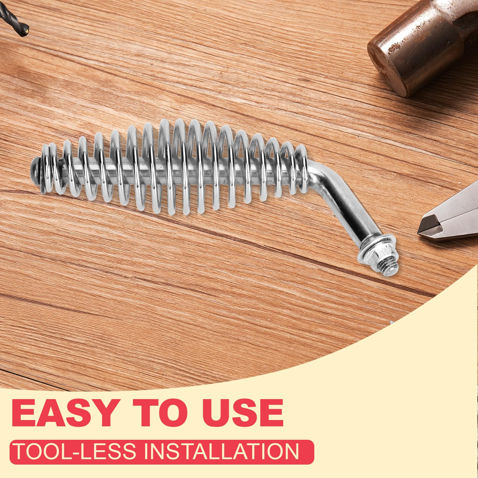 12.7cm Edelstahl Federgriff Mit 1.27cm Stahlstange - Für Ofen & Grill