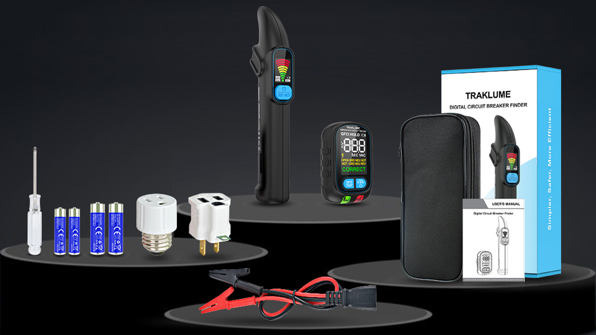 Image of Circuit Breaker Finder Tool with NCV Breaker Finder, GFCI Outlet Tester