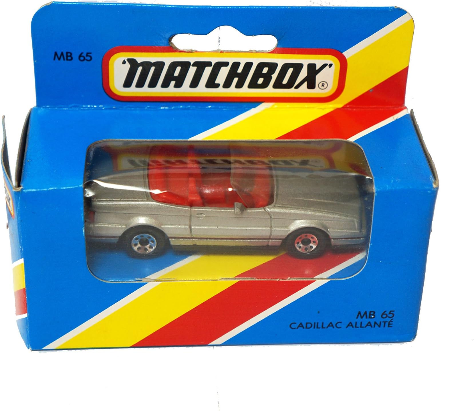 Superkings Vintage 1987 Matchbox 1:60 Scale Die-Cast MB-65 Grey Cadi Allante Car Replica Vehicle Mint Condition In The Original Box Shop Stock Room Find