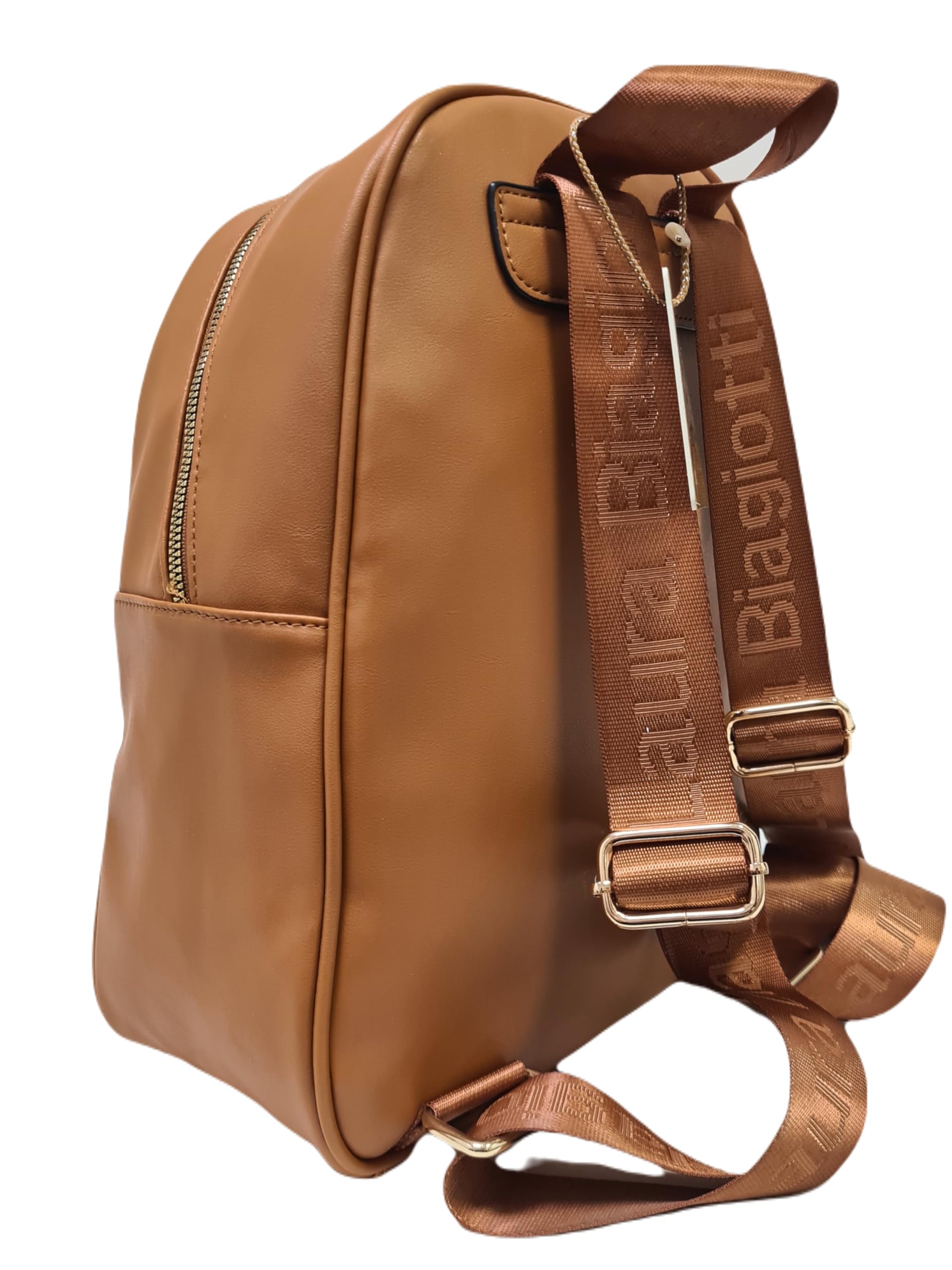 Laura Biagiotti Zaino Donna Linea Rosemin, Dimensioni 32x26x12 cm, Ecopelle Stampa Tapiro e Tinta Unita, Tasche Multiple, Tracolla e Manico in Tessuto Personalizzato Art.LB25S-104-5 (CUOIO)