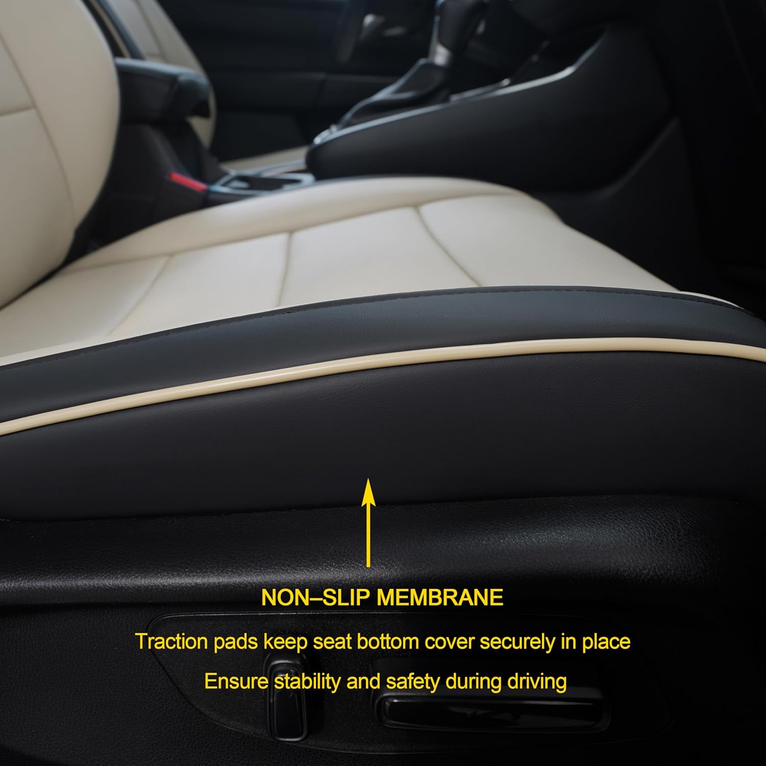 Lolcar CRV Seat Covers Custom Fit for Honda CRV 2023 2024 2025 2026 Leather Car Seat Cover Full Set for Trucks SUV,Waterproof Car Seat Cushion,Faux Leather(Black/Beige)