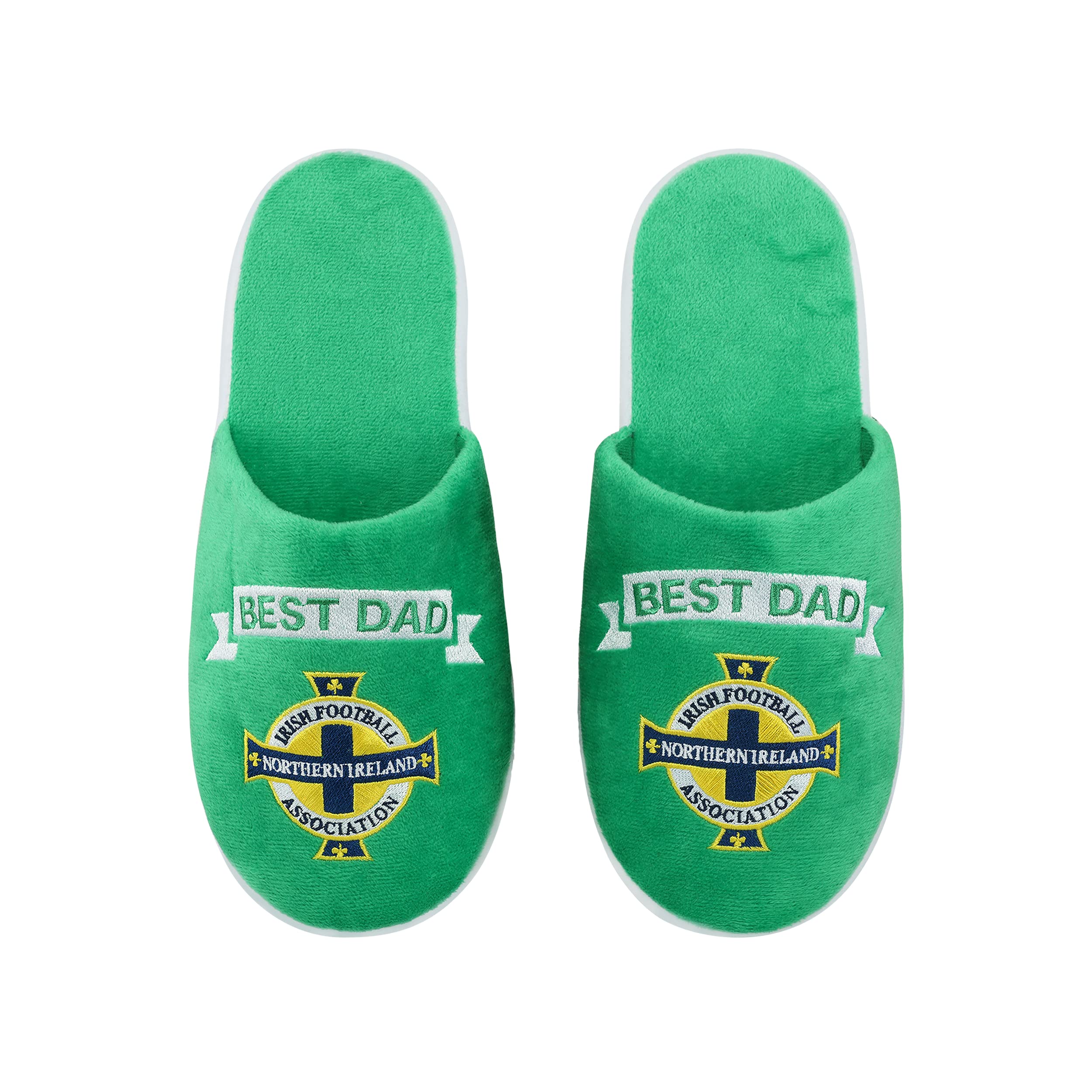 FOCO World Cup Euros Northern Ireland Fan Best Dad Slippers - Mens 8/9, 8/9 UK - Image 2