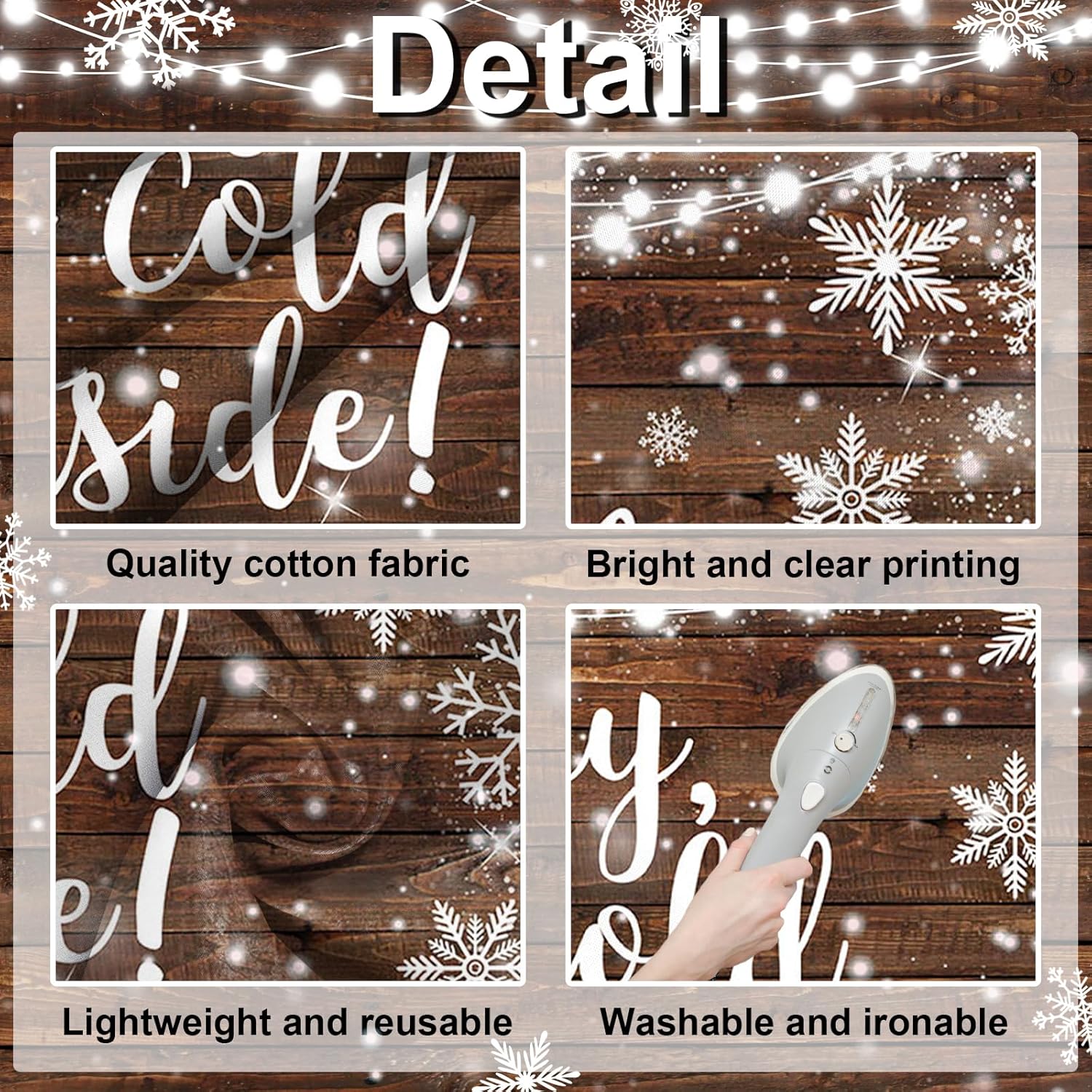 Avezano Baby It's Cold Outside Backdrop Rustic Baby Its Cold Outside Baby Shower Decorations Winter Snowflake Baby Shower Decorations 7x5ft