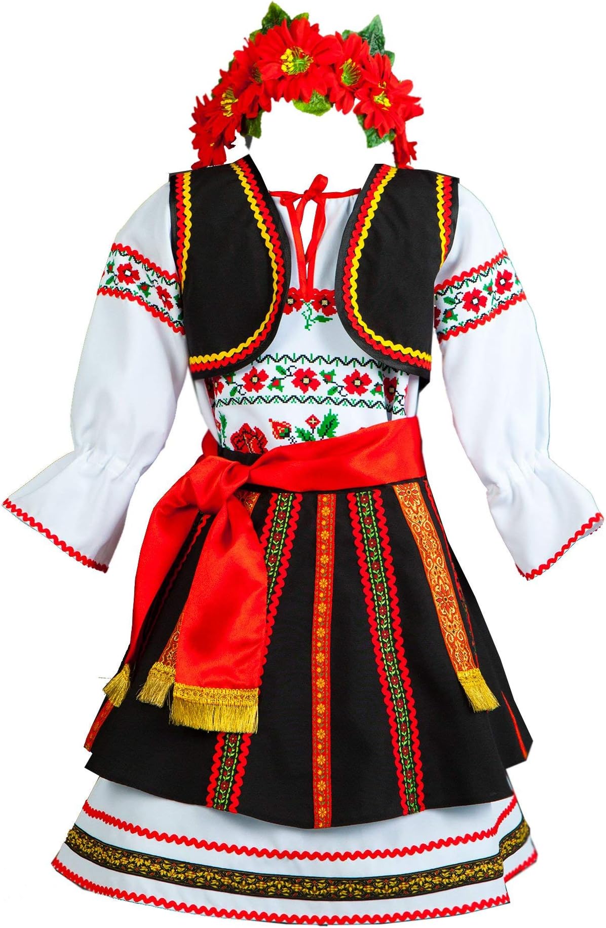 Romanian costume women folk dress Moldova dancewear