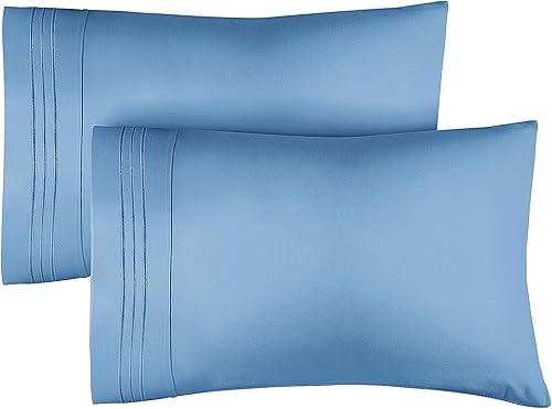 Juego de 2 fundas de almohada de tamaño King, fundas de almohada suaves prémium, protectores lavables a máquina, almohadas de 20 x 40, 20 x 36 y 20
