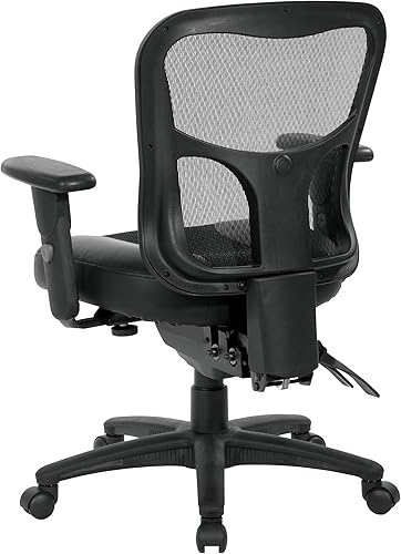 Miniatura 3 de Office Star ProGrid - Silla de administrador transpirable con respaldo alto con asiento de cuero y malla, altura y brazos ajustables, control de