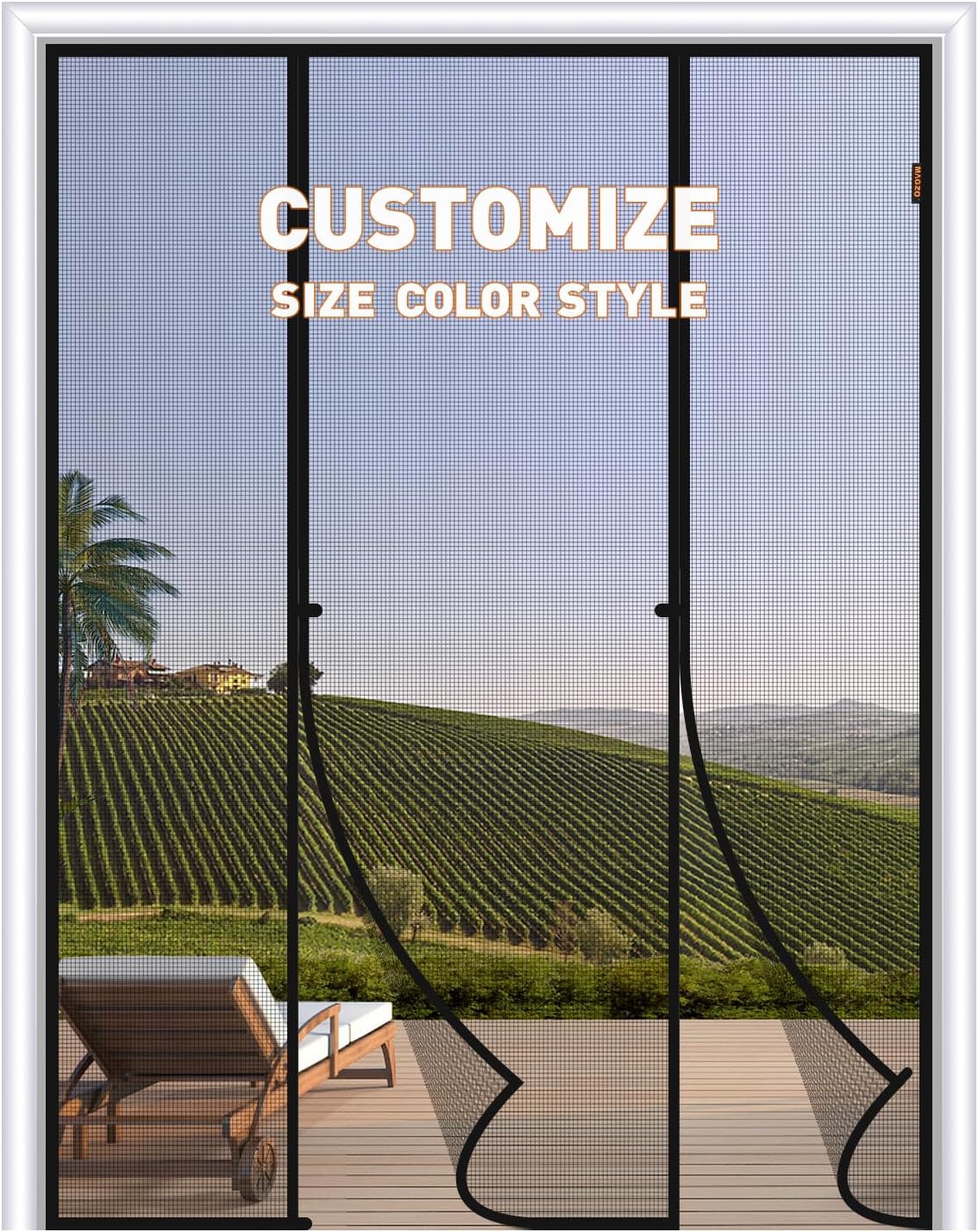 MAGZO Custom Fly Screens for Doors Width Within 400.01cm 450cm