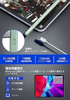 Amazon | iPad タッチペン 第11世代対応 2025 最新型/傾き感知/磁気