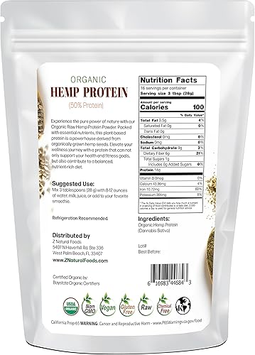 Miniatura 9 de Z Natural Foods Proteína orgánica de calabaza en polvo, prensada en frío, sin sabor, sin azúcar, suplemento de superalimentos a base de plantas,