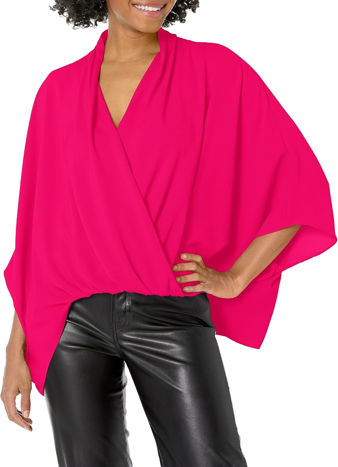 Trina Turk Women's Oversized Blouse, Radio City Rose