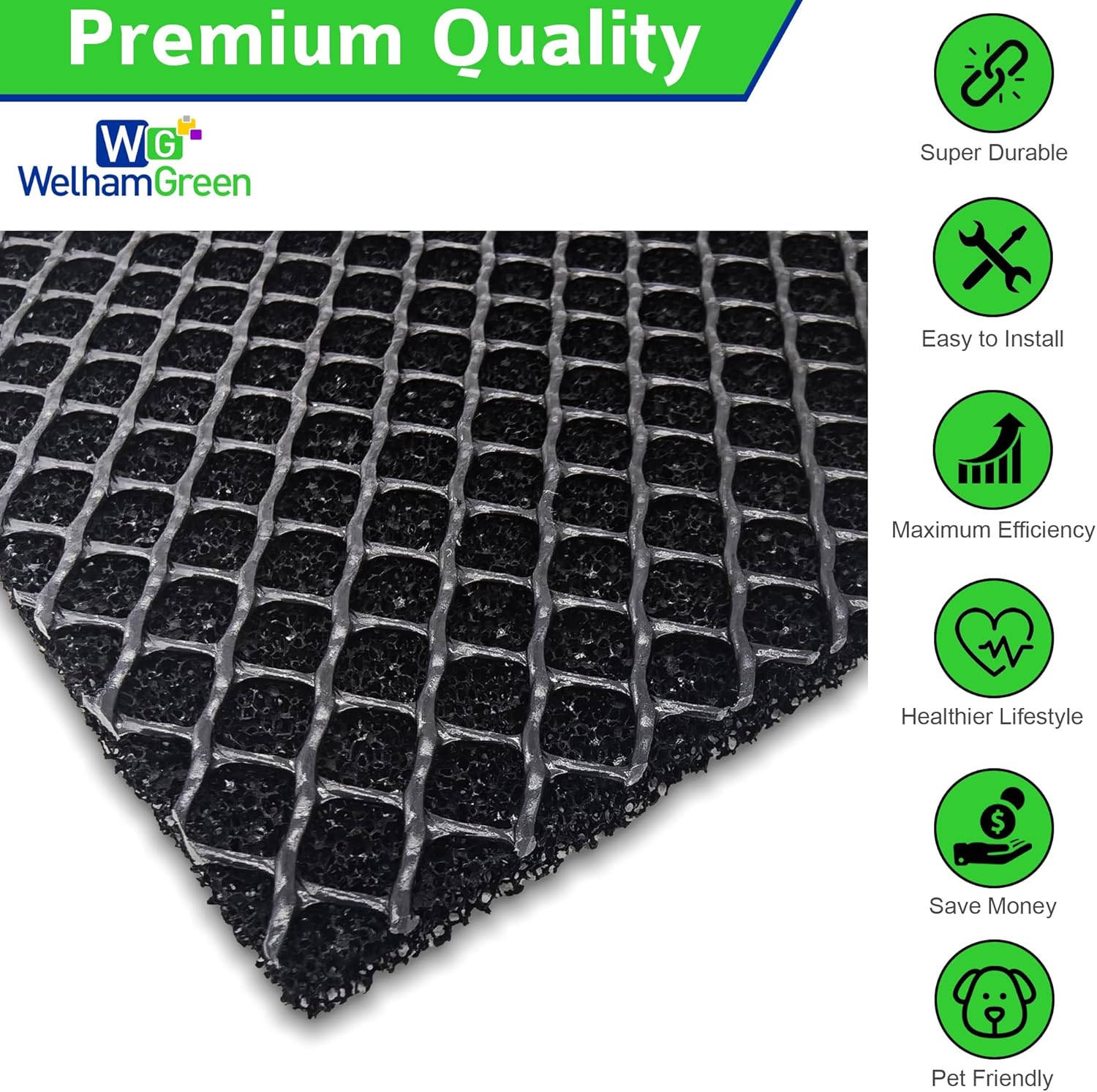 Activated Carbon Filter 4-Pack Compatible with Windmill Air Conditioner, 6.3” x 4.3” x 3/16” (Smaller Version) - Odor & Smoke Absorption - Image 4