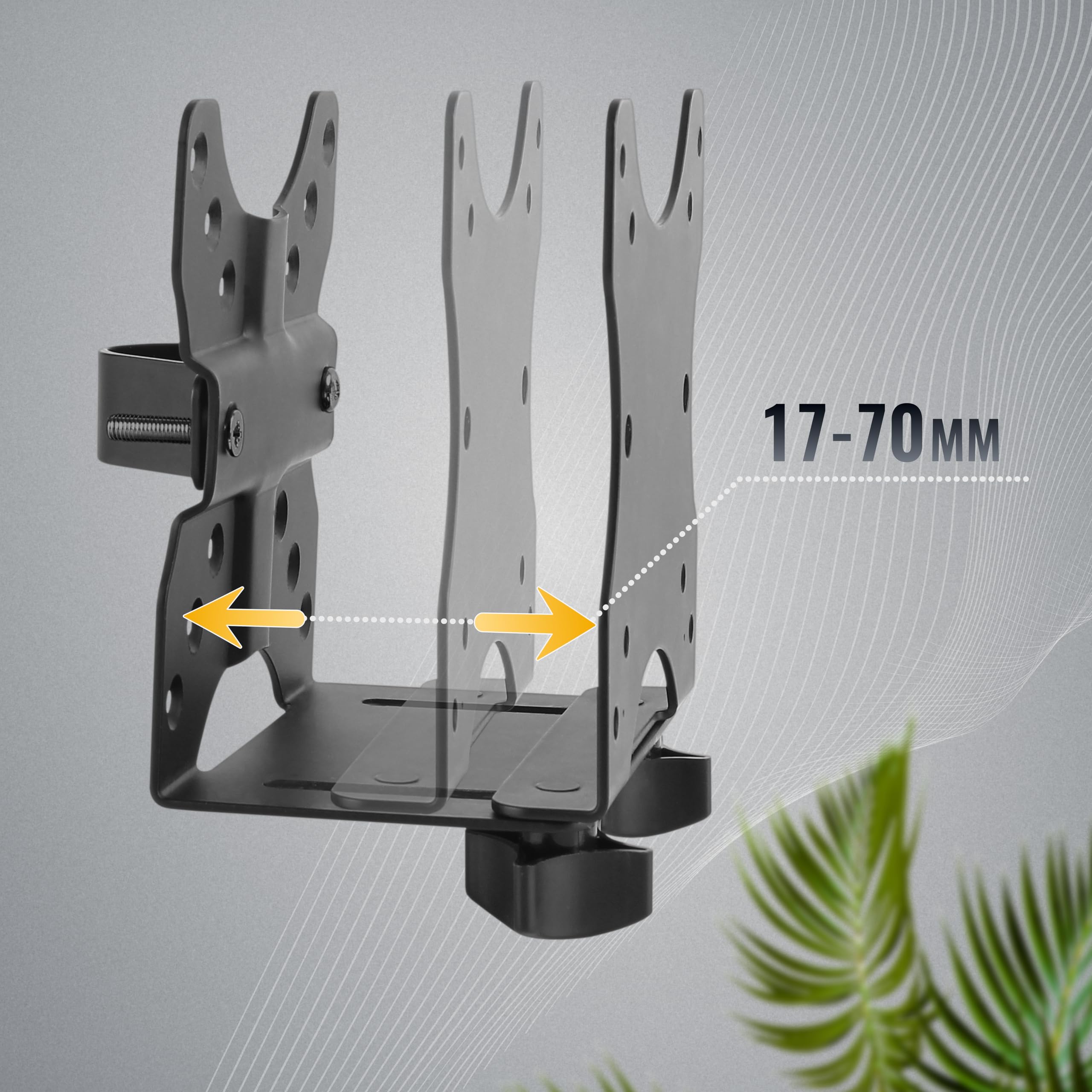 RICOO Mini komputer stacjonarny uchwyt do monitora stołowego uchwyt ścienny i VESA montaż Thin Client Server Rack Rack biurko komputer TRH-01 CPU obudowa stojący uchwyt do Intel NUC pod szafką