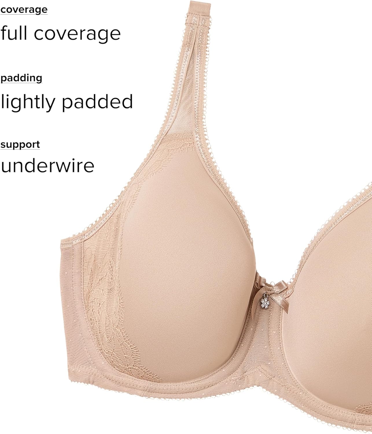 Wacoal Women's Retro Chic Lightly Padded Full Coverage Underwire Bra, 853186