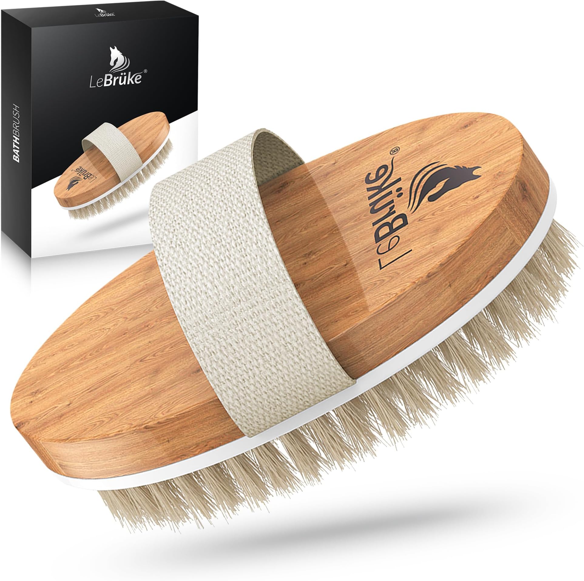 Dry Body Brush - with Practical Storage Bag - Perfect for Removing Dead Skin - Exfoliating Bath Brush