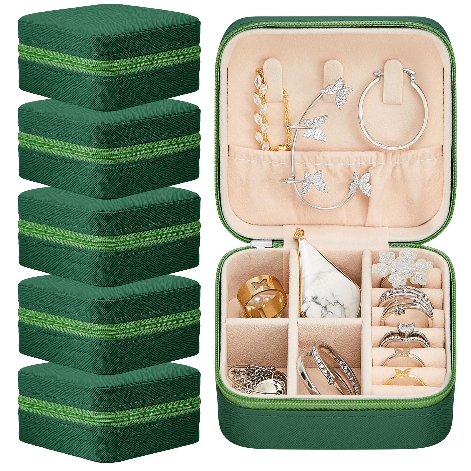 Taiyin Travel Jewelry Case, Valentines Day Gifts for Her- Small Jewelry Organizer Box Bridesmaid Gifts for Women Girls