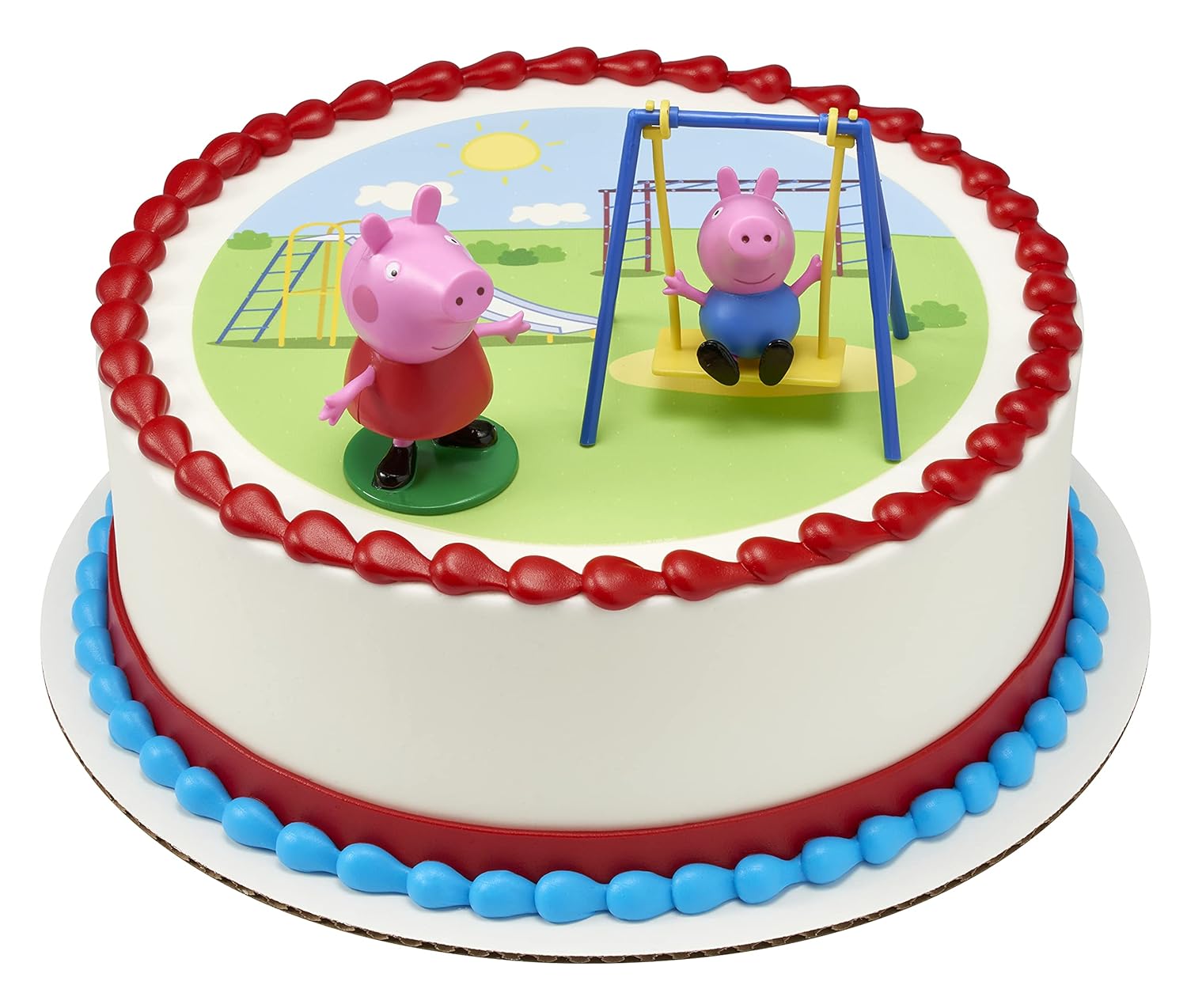Decopac Peppa Pig Swing Set Decoset Cake Decoration Topper Amazon In Grocery Gourmet Foods