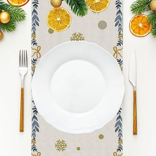 Miniatura 3 de BOTB LIHM Camino de mesa con diseño de cascanueces para decoración de mesa de invierno, Navidad, 13 x 72 pulgadas de largo