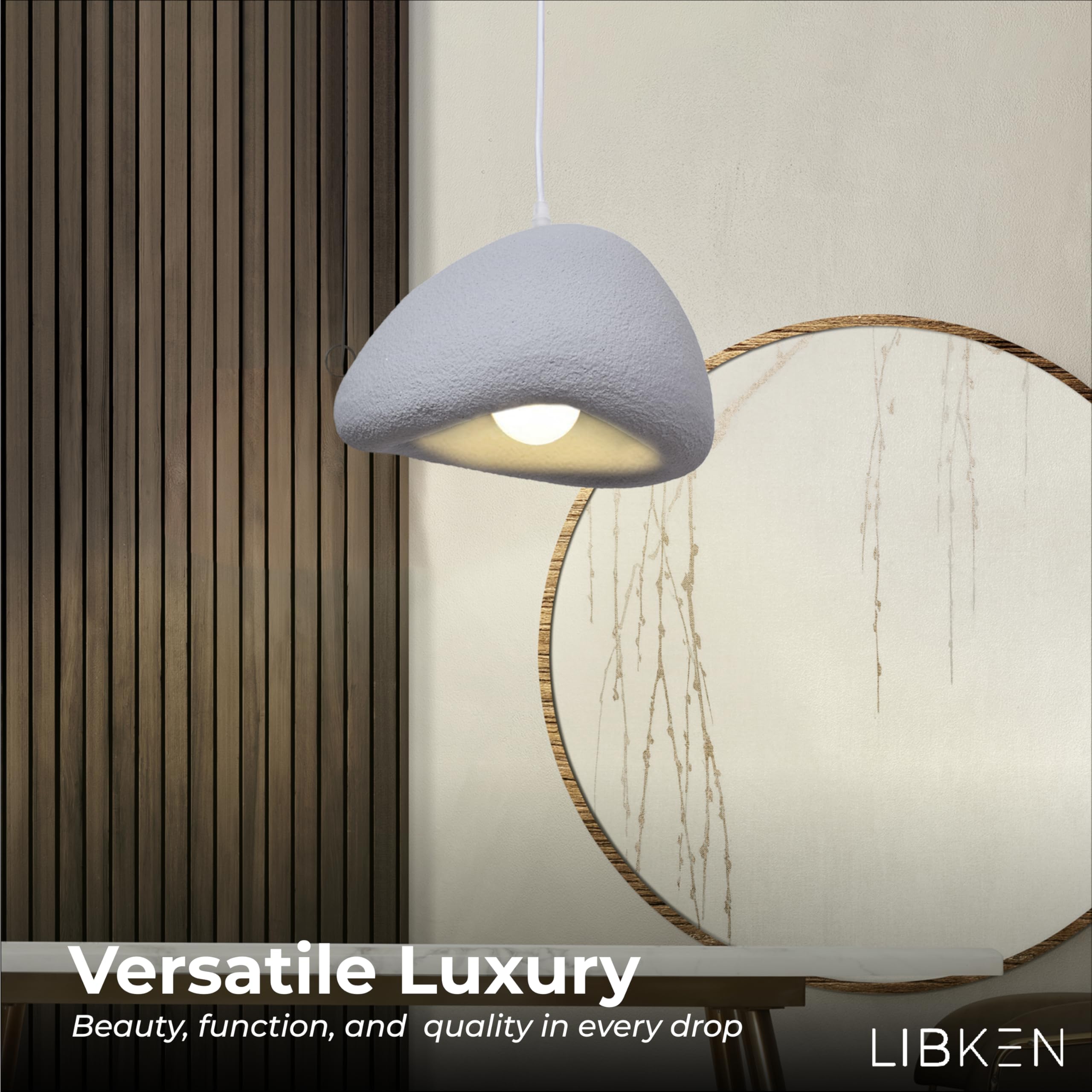 LIBKEN Wabi Sabi Light - Grey Pendant Light Fixture for Kitchen