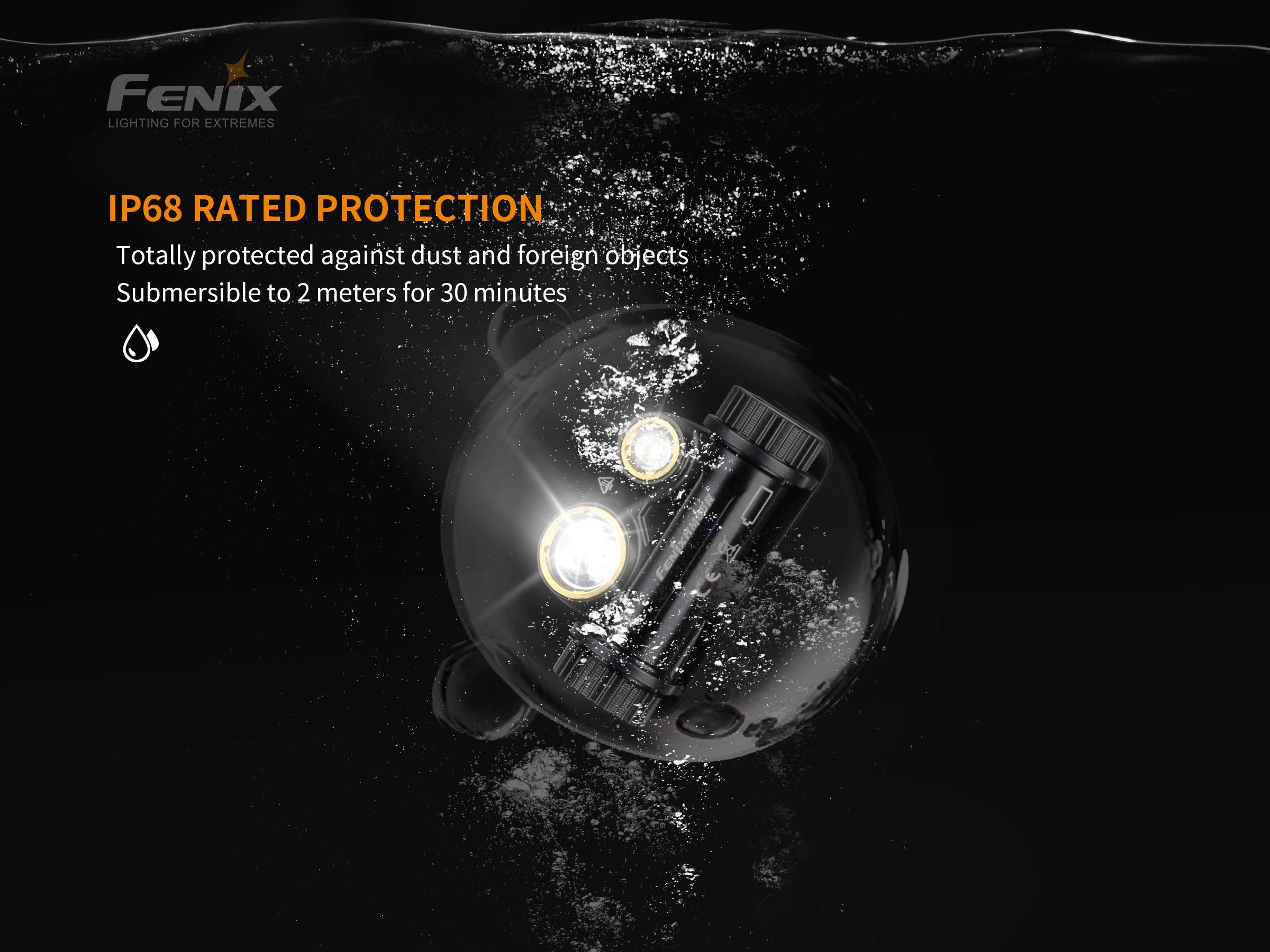 FENIX HM65R LED Stirnlampe, maximal 1.000 Lumen Strahler und 400 Lumen Flutlicht, wasserdichte Stirnlampe, wiederaufladbar über USB-C, geeignet für Trailrunning, Schneebergsteigen, Nachtradfahren