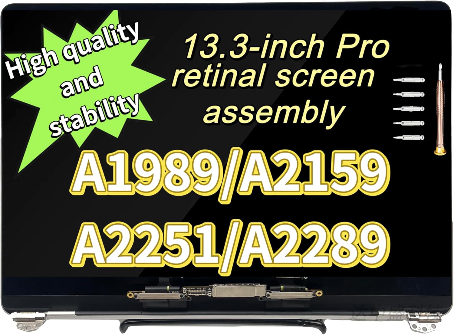 SKINGE Screen Replacement for MacBook Pro 13.3"" A1989 A2159 Late 2018 Mid 2019 A2251 A2289 EMC 3214 EMC 3358 EMC 3301 Retina Full LCD Display Assembly 2560x1600 (gray)