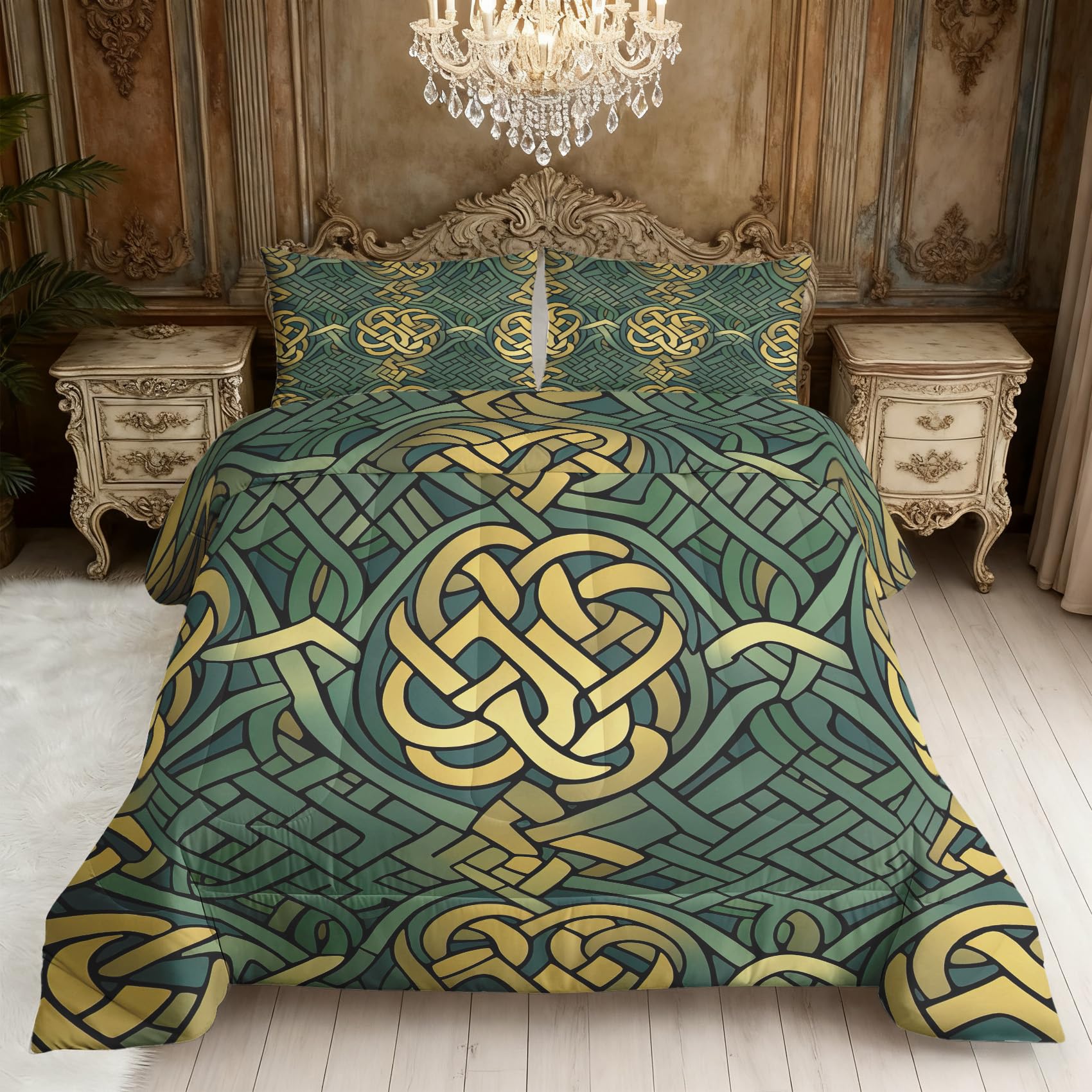 Couette Viking 200x200 cm Réversible pour une Décoration de Chambre Nordique