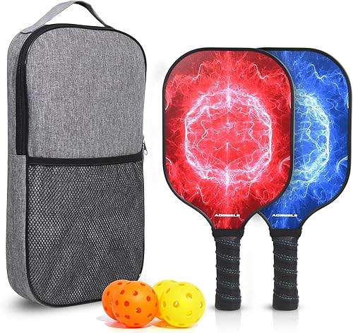 AOSWELE Juego de 2 palas de pickleball de fibra de vidrio, equipo de 2 raquetas de pickleball, paquete de 2, accesorios de bolas, mochila de disponible en Yaxa Venezuela