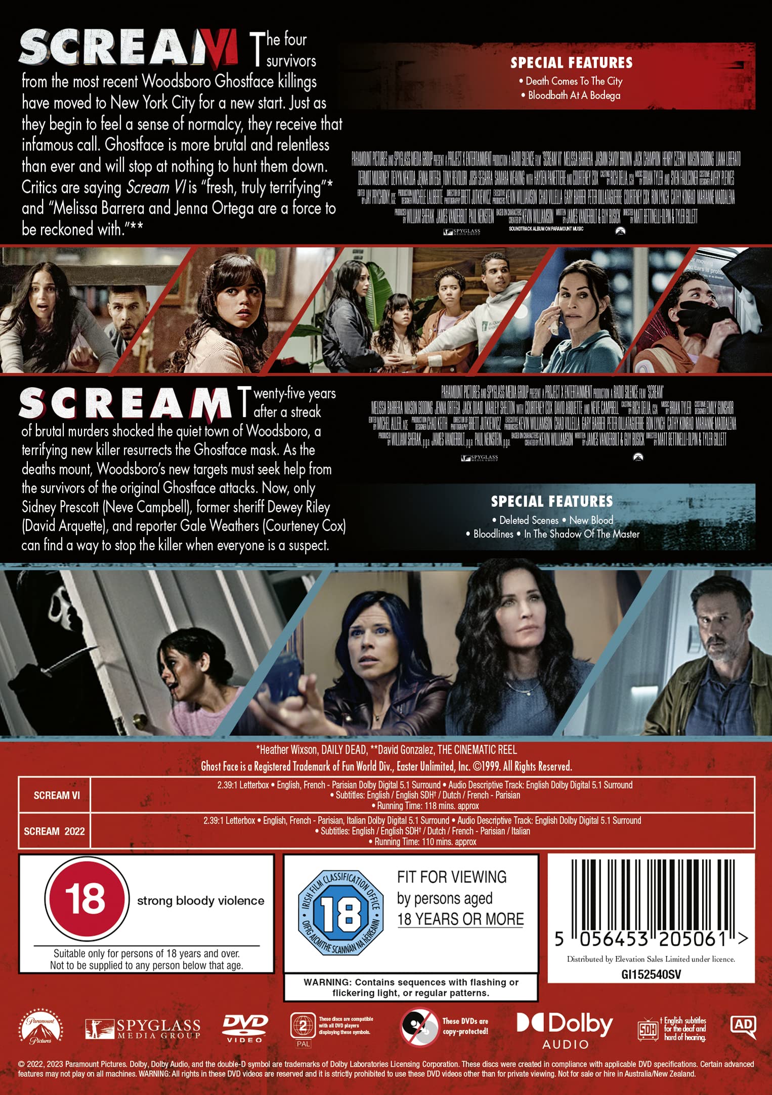 Scream (2022) + Scream VI [DVD]