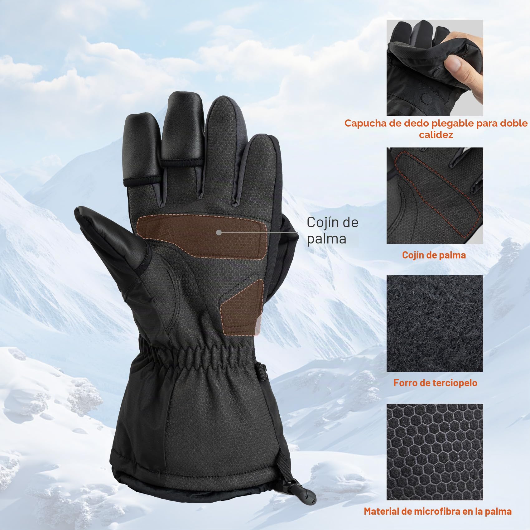 PGYTECH Guantes de fotografía para fotógrafos profesionales al aire libre en invierno, con calefacción y sin calefacción disponibles