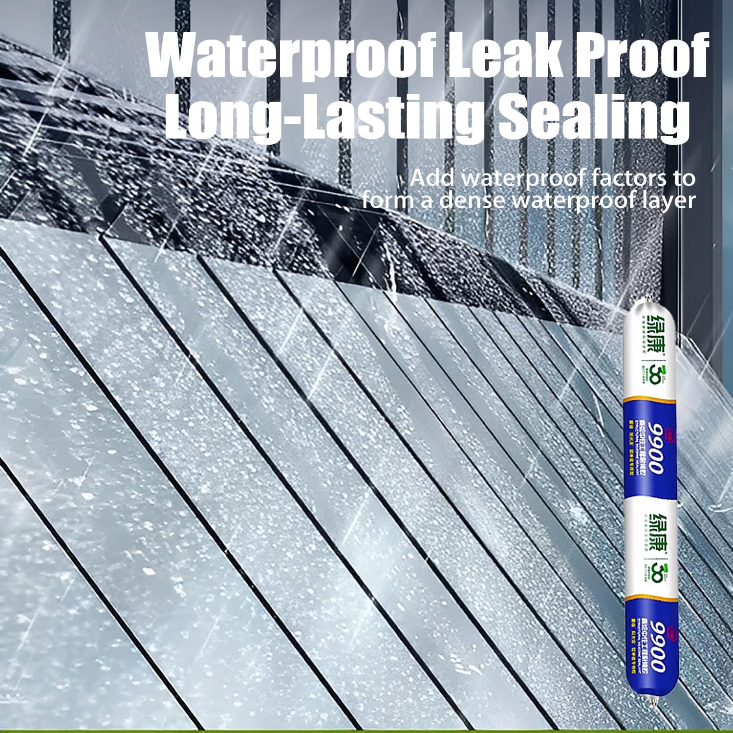9900 Sealant Waterproof, Silicone Mastic Résistant À La Chaleur Flexible Étanche Colle Pour Toit Et Mur Fissure Réparation Fuite Étanchéité Amélioration De L'habitat (Transparent,1PCS)