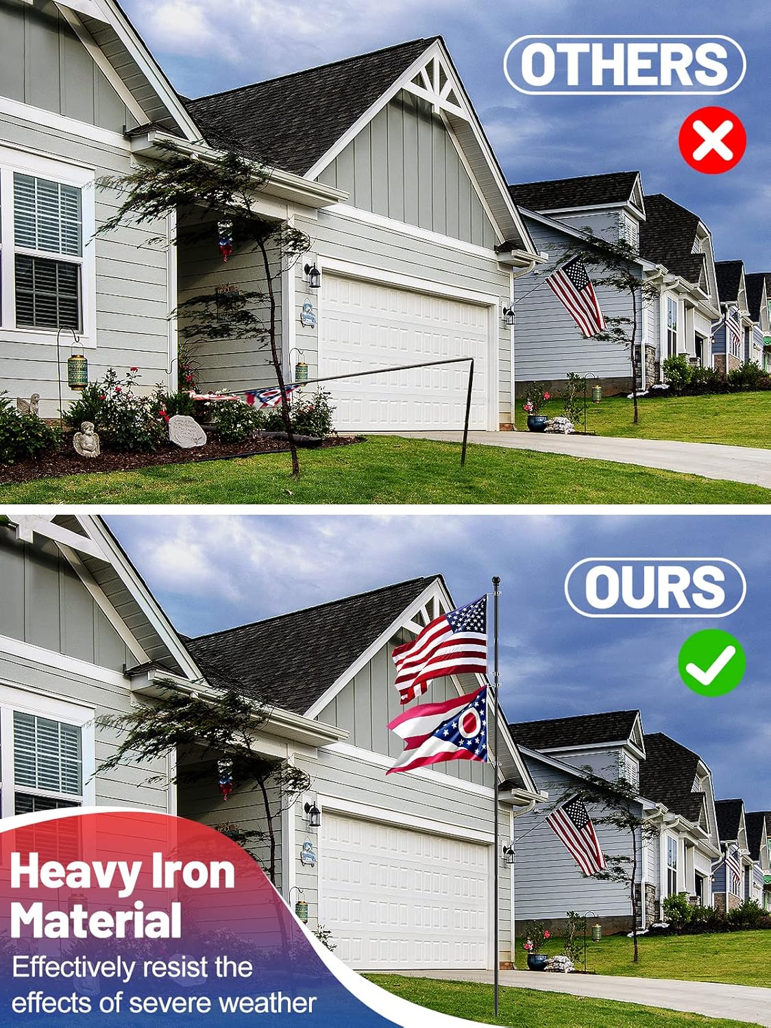 Heavy Duty 10 FT Flag Pole (Black) - Image 4