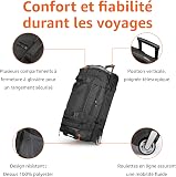 Amazon Basics Rolling Travel Duffel Bag, 105L, Lightweight and Durable Trolley in Ripstop Fabric, Large Capacity with Telescopic Handle, Ideal for Travel, Work, and Leisure, Black - 2