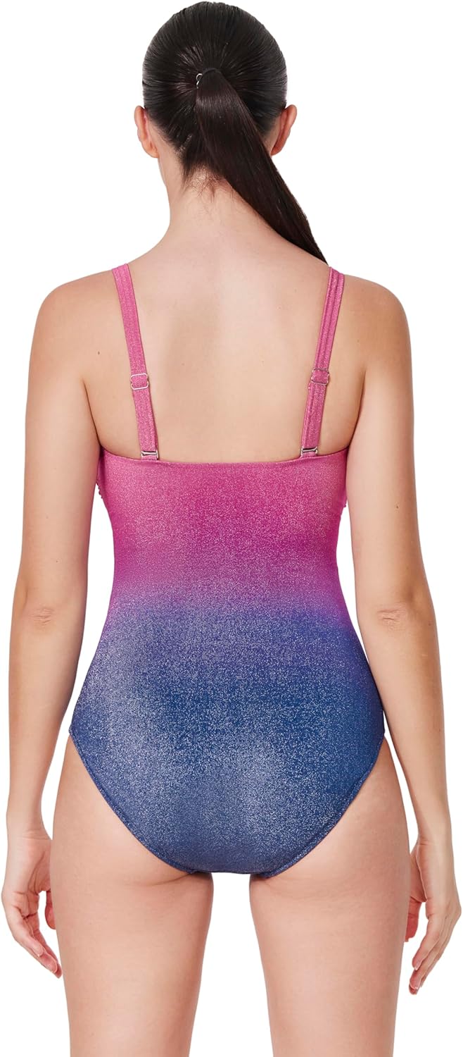 Profile by Gottex Dream Ombre Square Neck One Piece - Removable Soft Cups, Tummy Control, Classic Bottom Coverage - Image 4